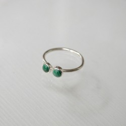 Anillo Duo Malaquitas